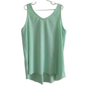 Ivivva Kids Sz 10 Light Green Tank Mesh Back Sleeveless Laser Cut Athletic Wear